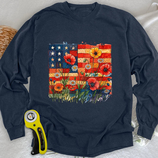 Patchwork Floral Long Sleeve T-shirt