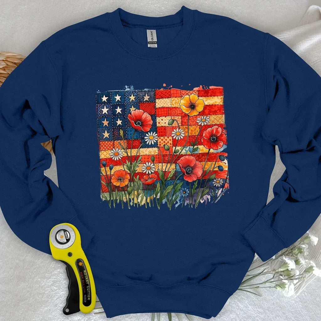 Patchwork Floral Sweatshirt
