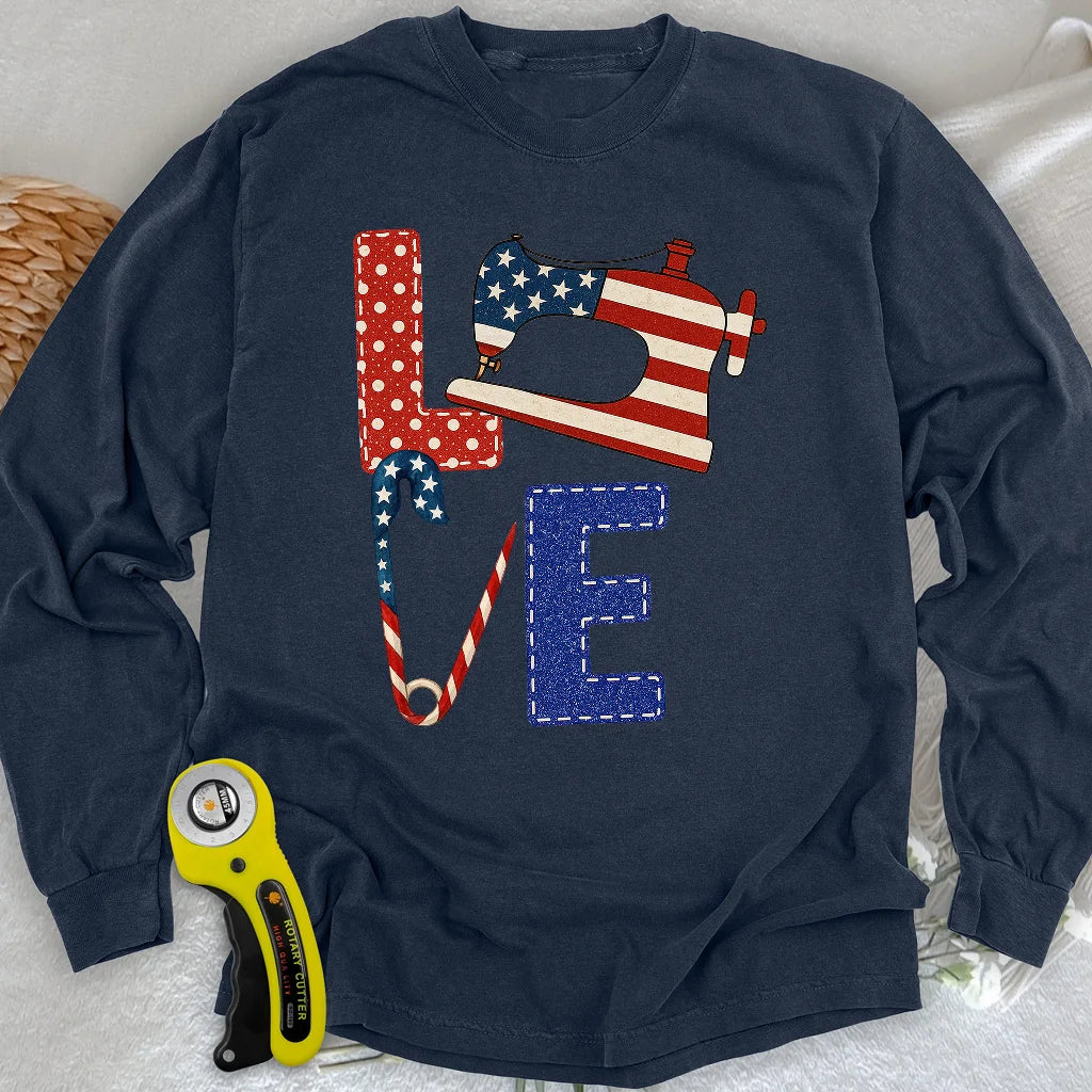 Patriotic Sewist Long Sleeve T-shirt