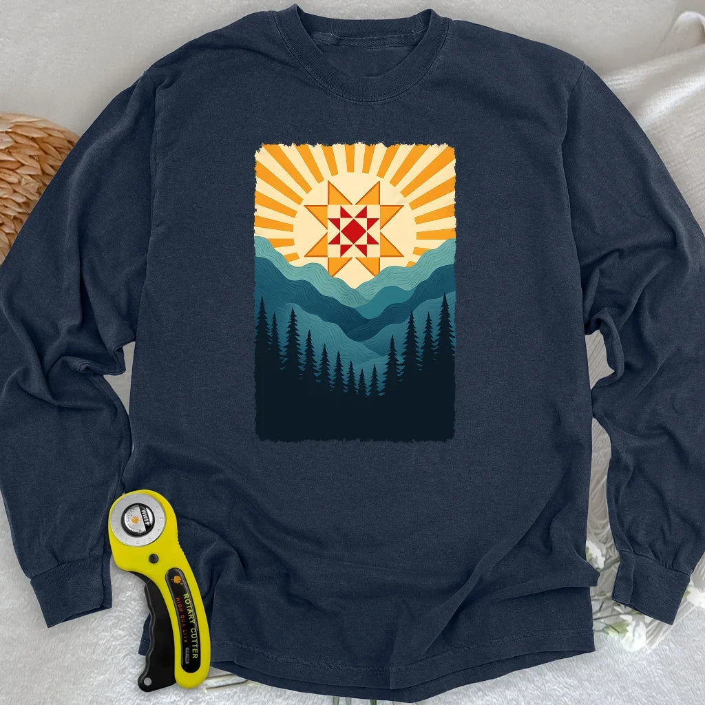 Quilting Sun Long Sleeve T-shirt