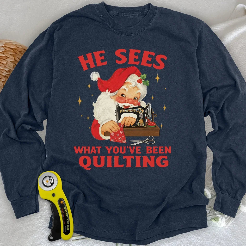 Santa Sees Long Sleeve T-shirt