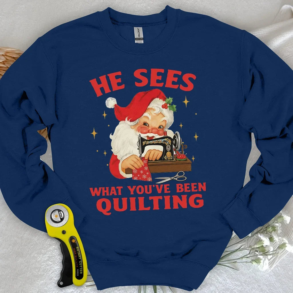 Santa Sees Sweatshirt