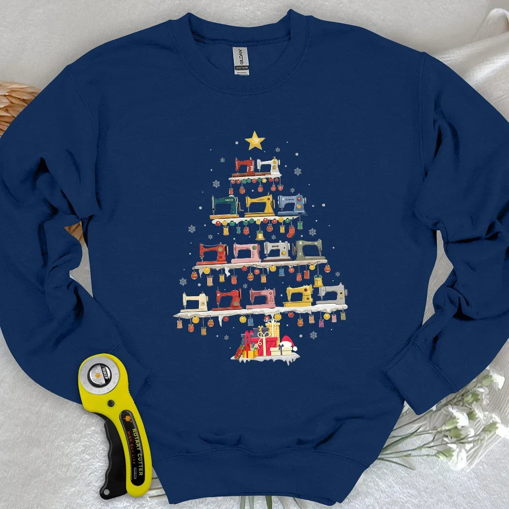 Sewing Machine Tree Sweatshirt