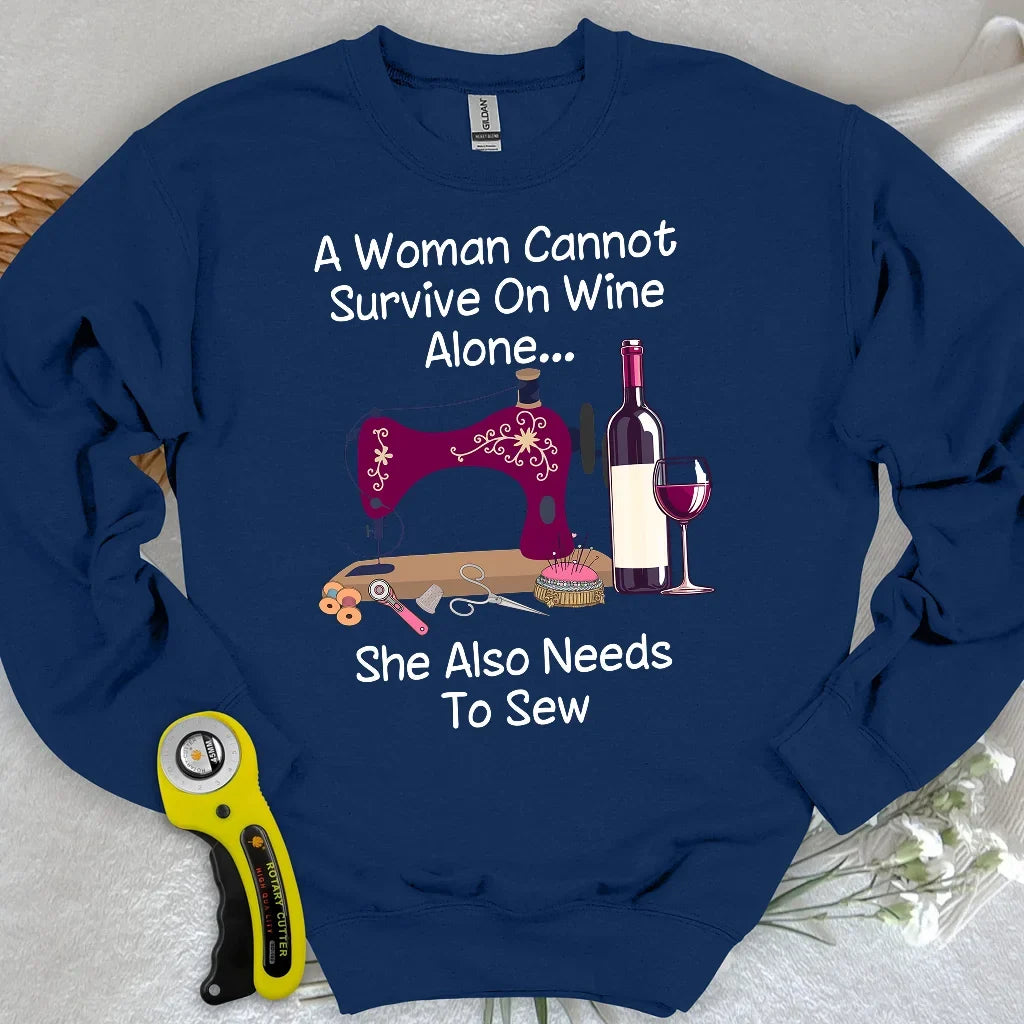 Sewing and Wining Sweatshirt