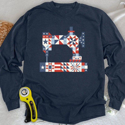 Stars & Stitches Sewing Long Sleeve T-shirt