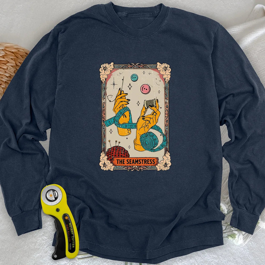 Tarot Card Seamstress Long Sleeve T-shirt