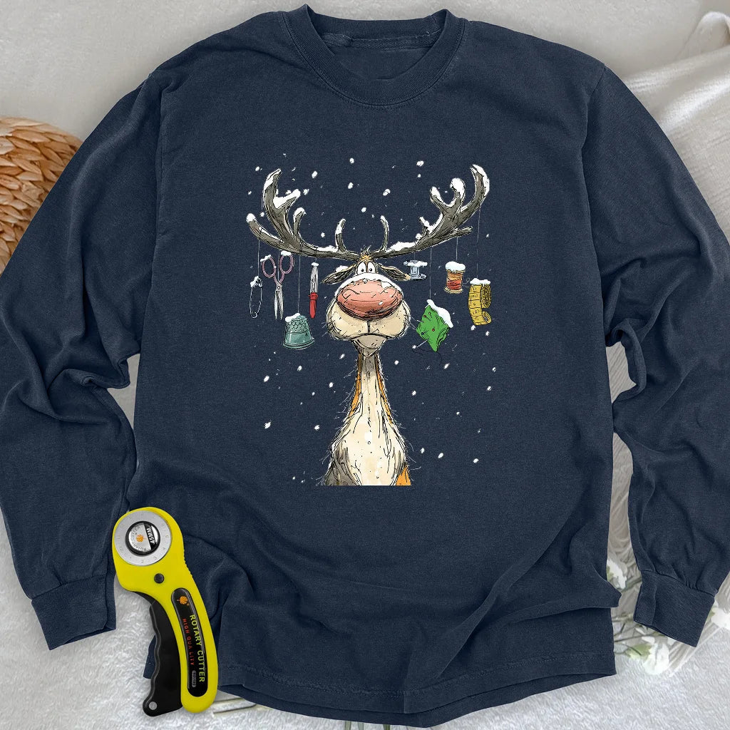 The Reindeer Quilter Long Sleeve T-shirt