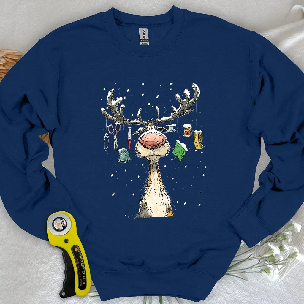 The Reindeer Quilter Sweatshirt
