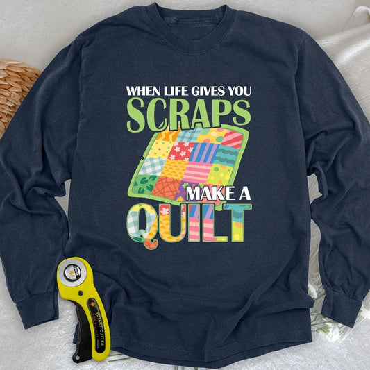 Turn Scraps To Quilt Long Sleeve T-shirt
