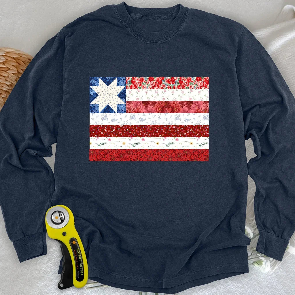 USA Star Flag Long Sleeve T-shirt