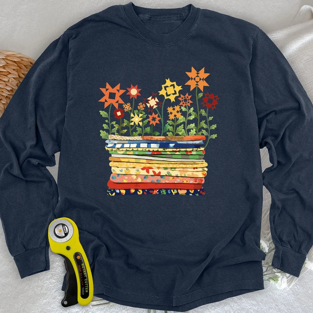 Where Quilts Bloom Long Sleeve T-shirt