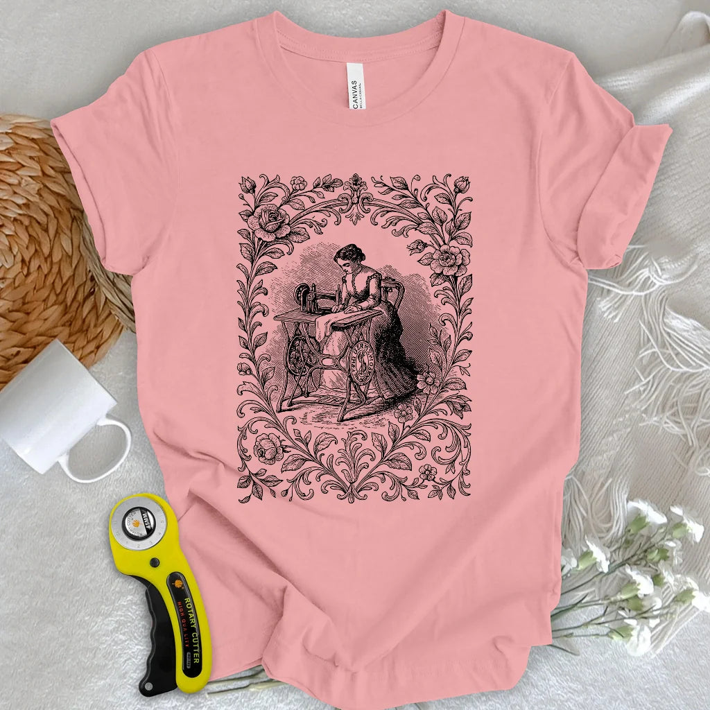 Floral Needlework T-shirt