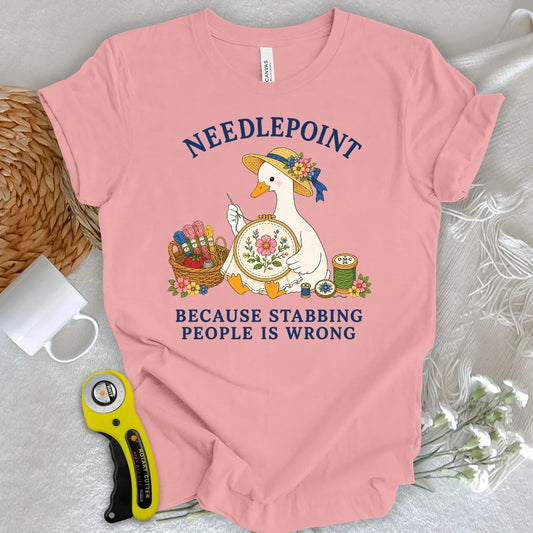 Needlepoint Therapy T-shirt