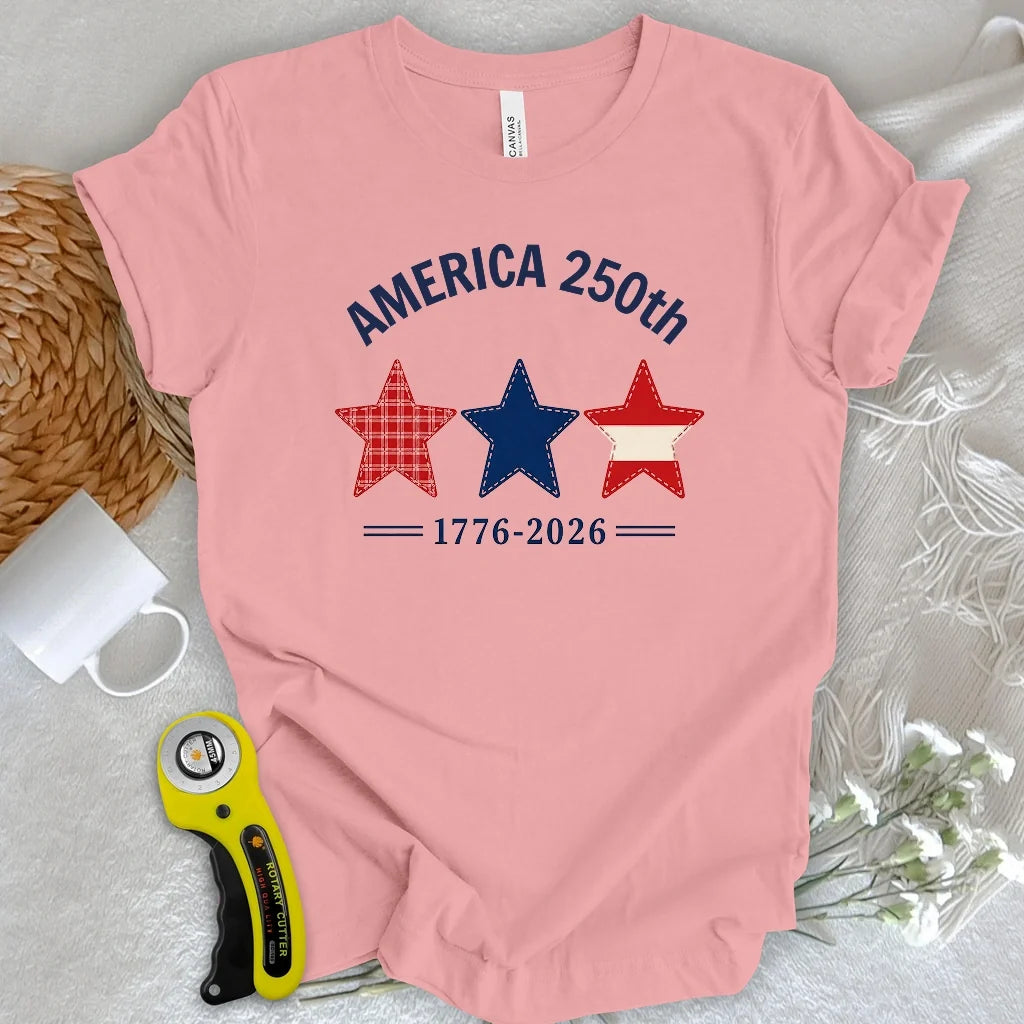 Patriotic Star Applique T-shirt