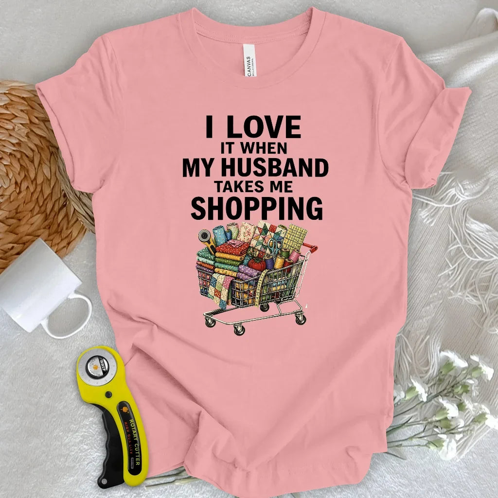Powered by My Husband & Fabric T-shirt