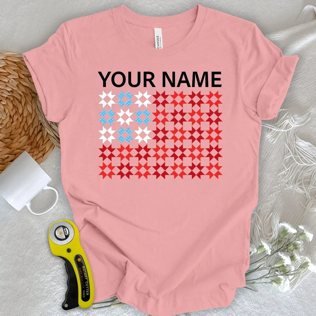 "Custom Name" Quilted Tribute T-shirt