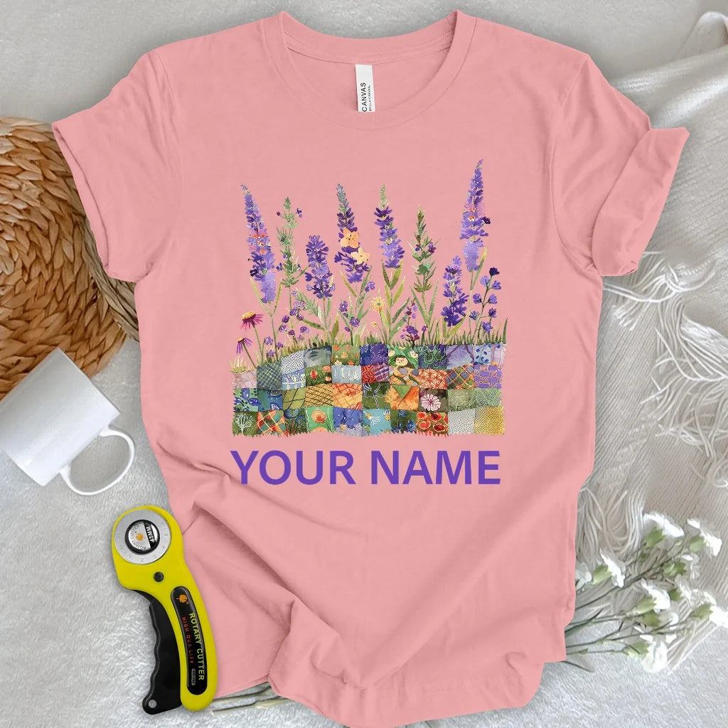 "Custom Name" Quilting Field T-shirt
