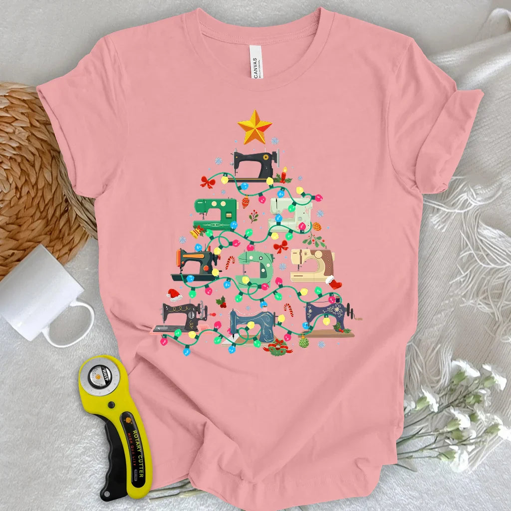 Sewing Christmas Tree T-shirt