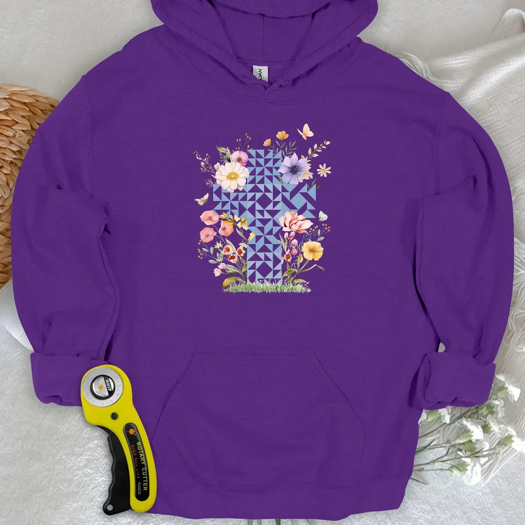 Floral Faith Quilt Hoodie