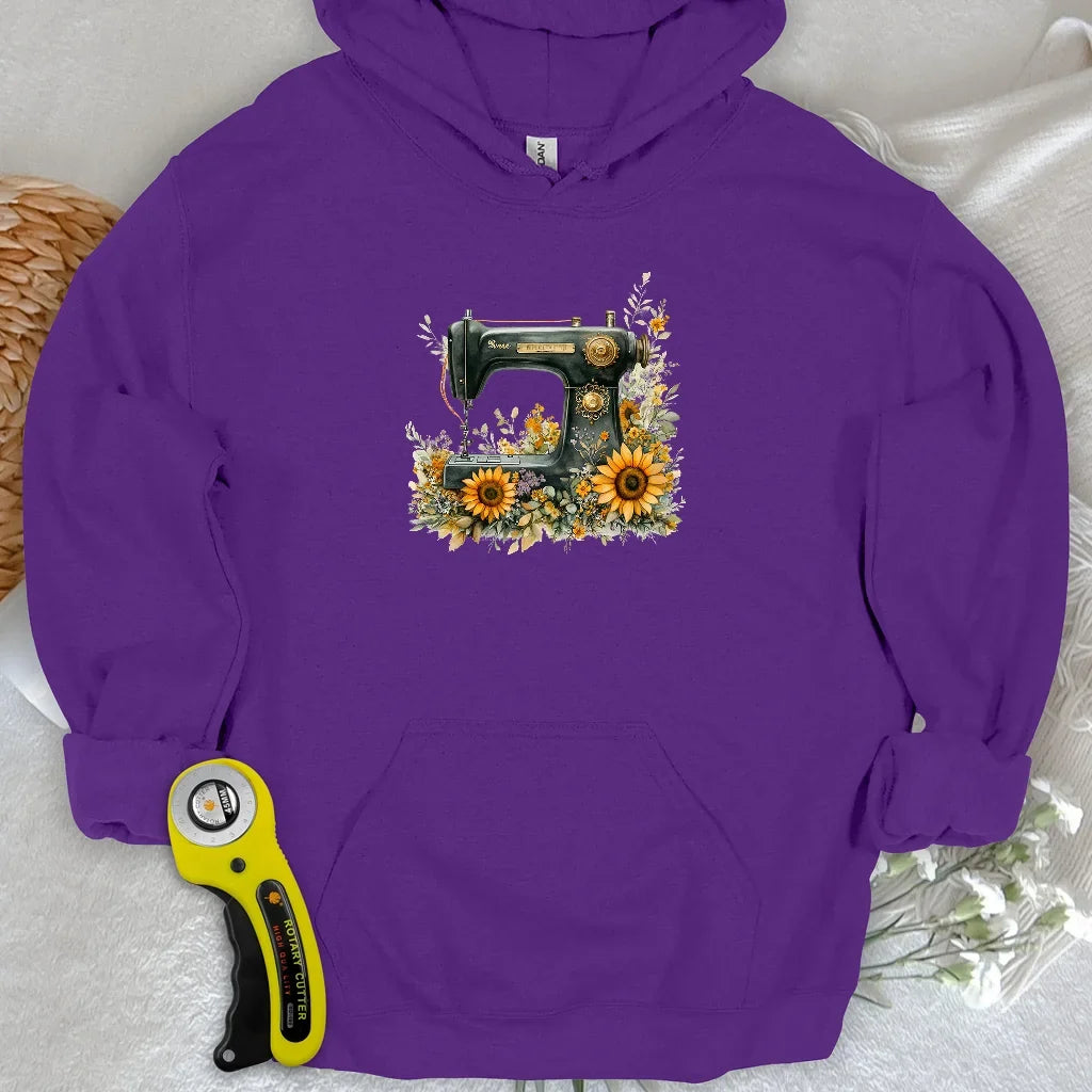 Floral Sewing Machine Hoodie