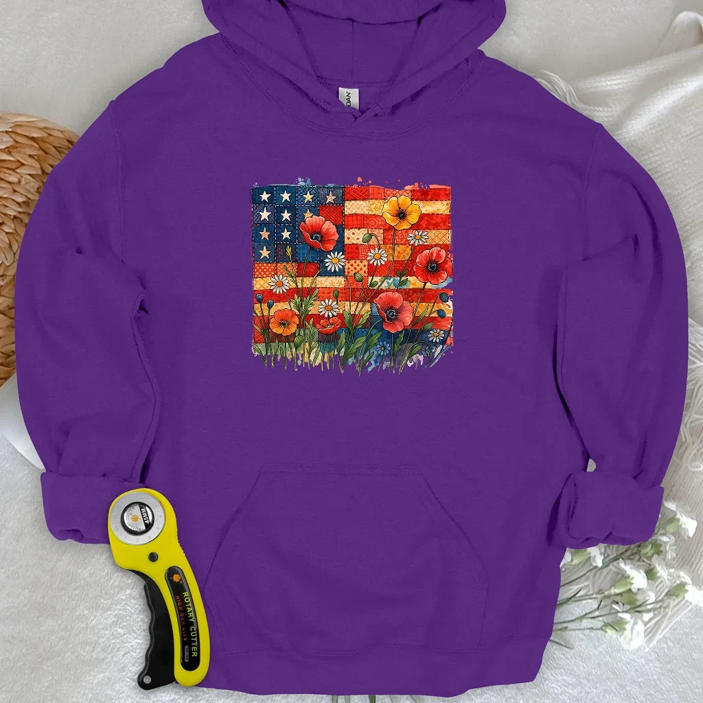 Patchwork Floral Hoodie