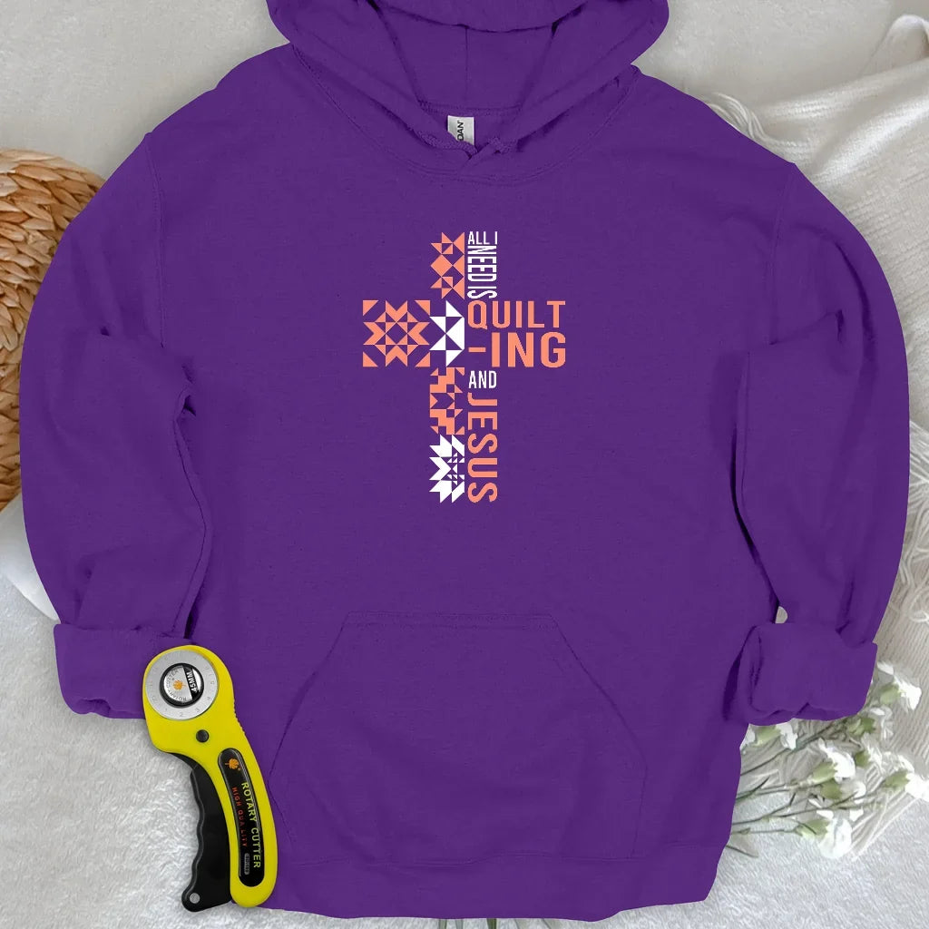 Quilting and Jesus Hoodie