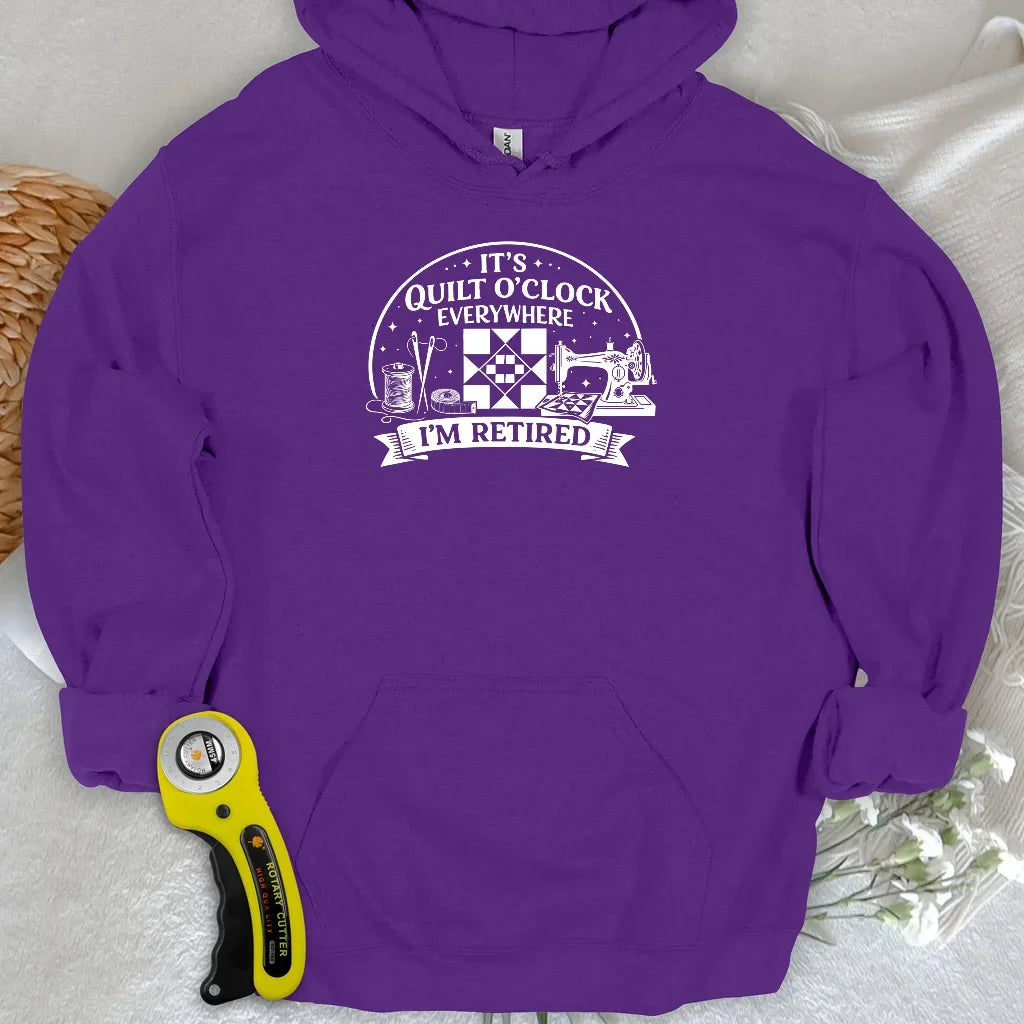 Retired Quilter Hoodie