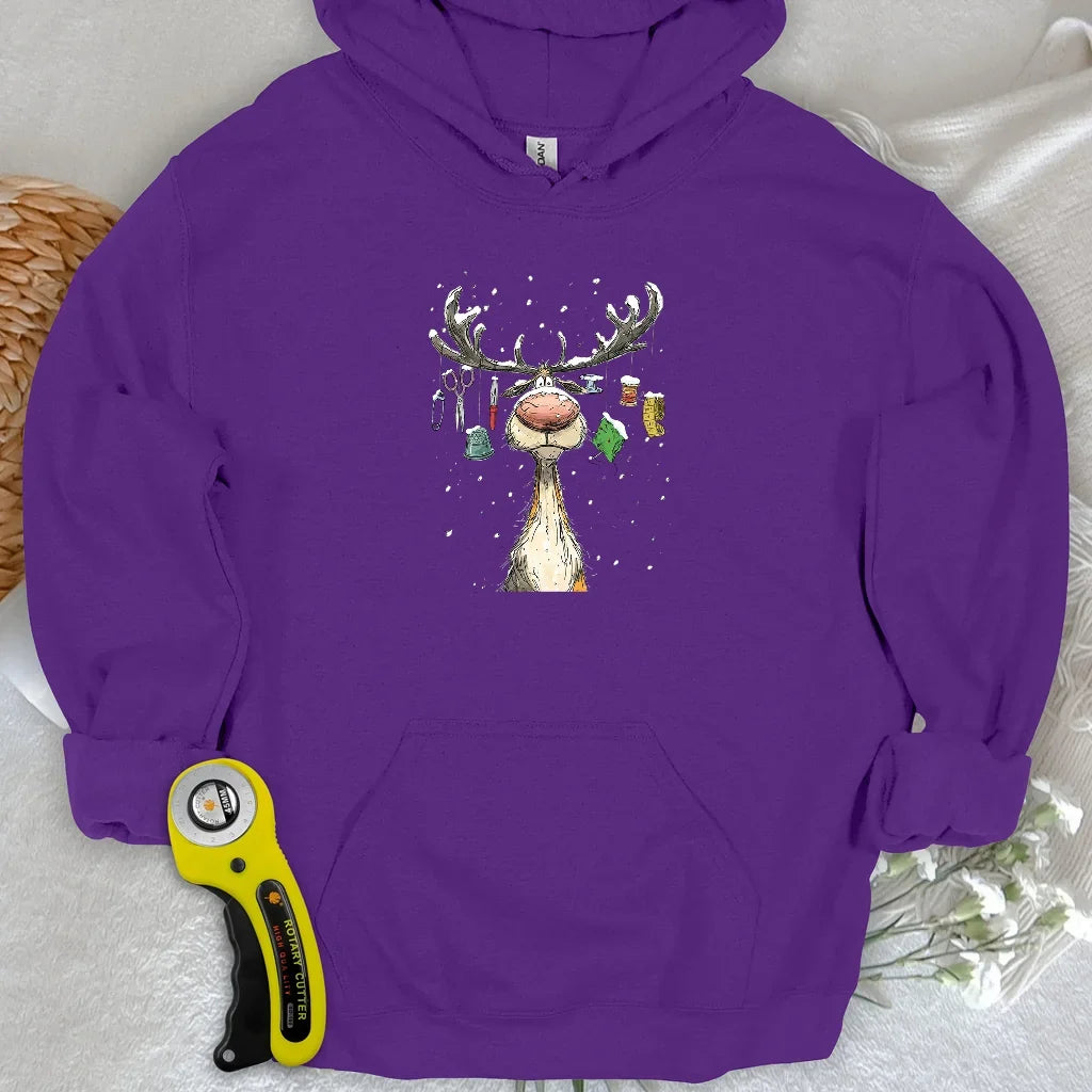 The Reindeer Quilter Hoodie