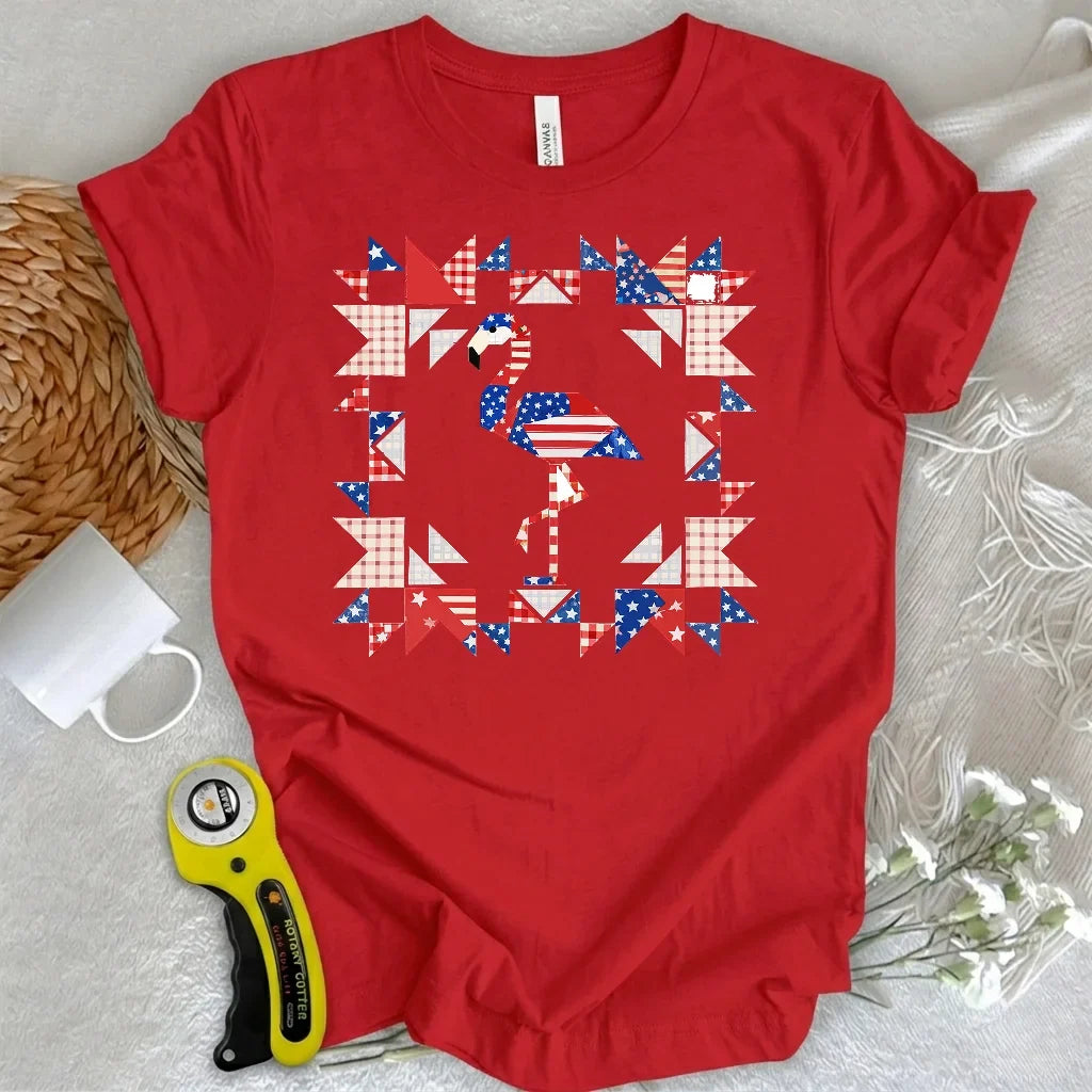 Liberty Flamingo Patchwork T-Shirt
