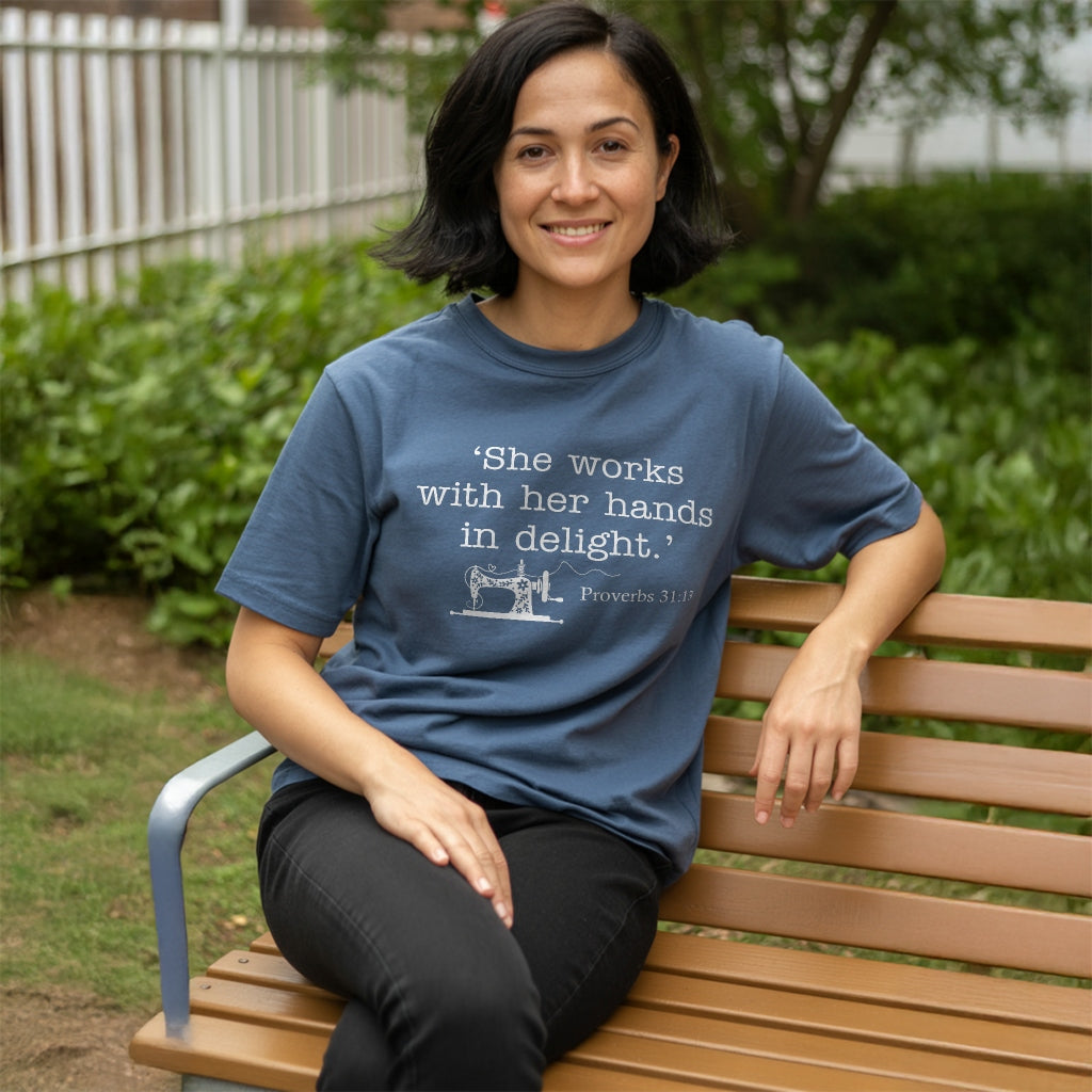 Sewing In Bible T-shirt