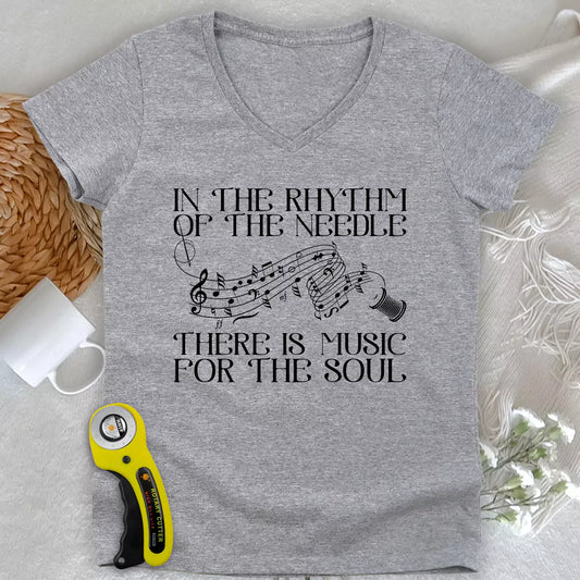 Rhythm Of Needle Lady V-neck