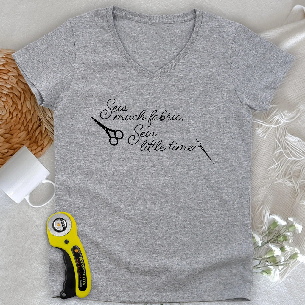 Sew Much Fabric Lady V-neck