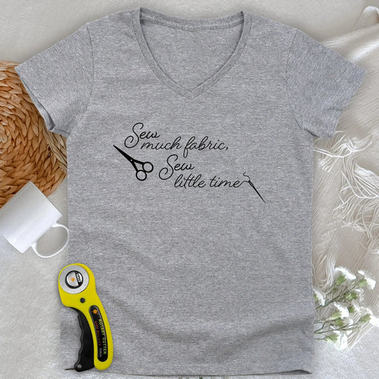 Sew Much Fabric Lady V-neck