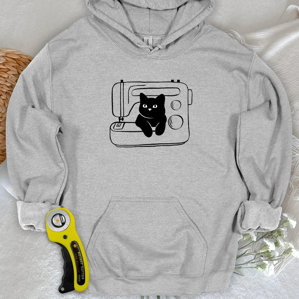 Black cat machine Hoodie