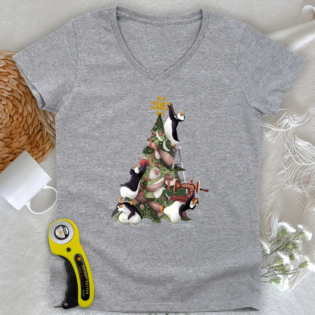 Blizzard Quilt Crew Lady V-neck