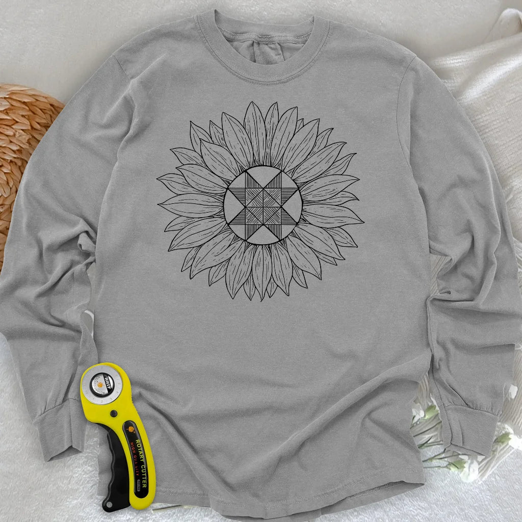 Block Sunflower Long Sleeve T-shirt