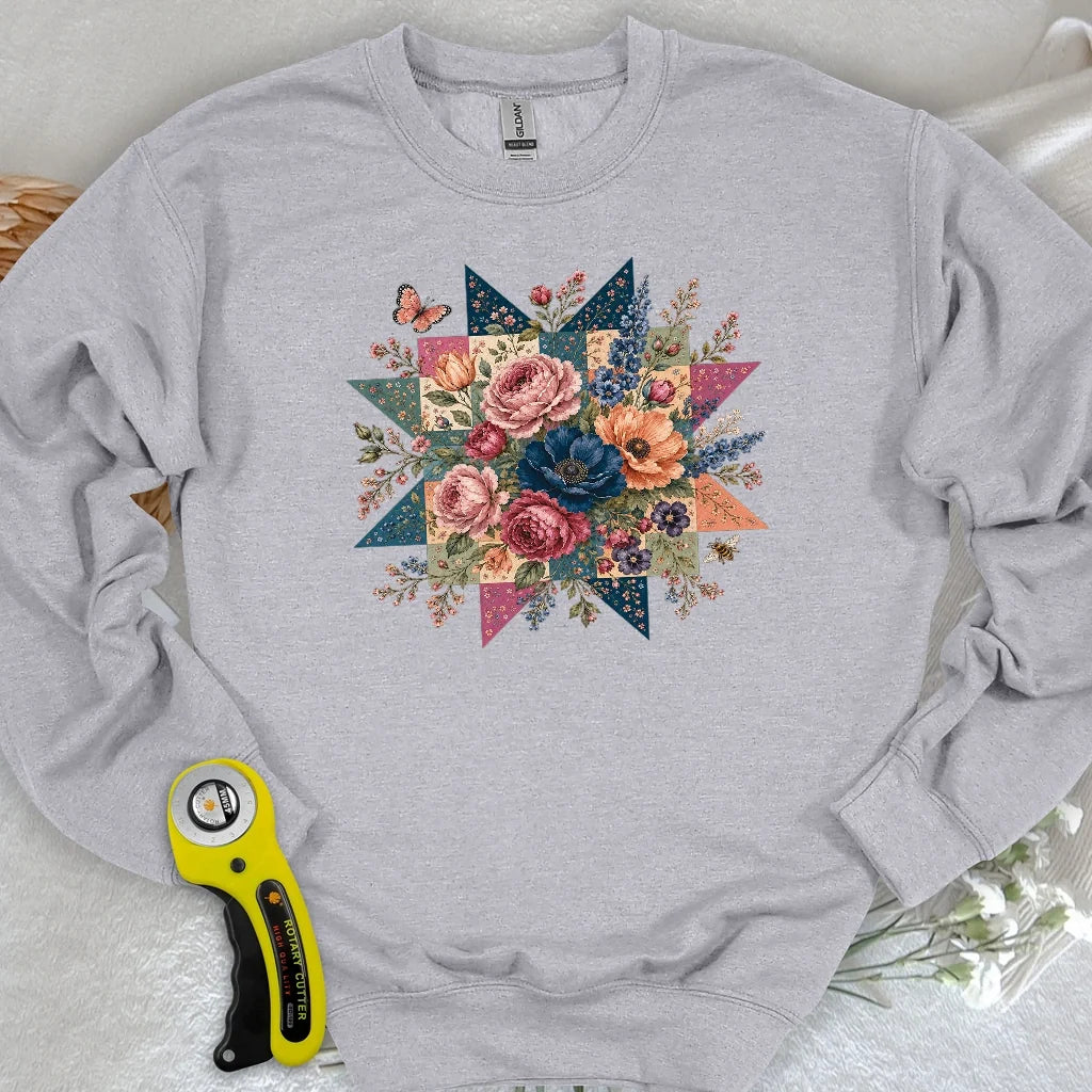 Blooming Patchwork Star Sweatshirt
