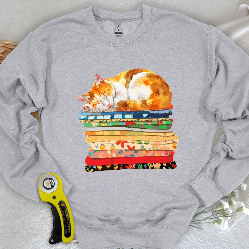 Cat And Fabric Sweatshirt