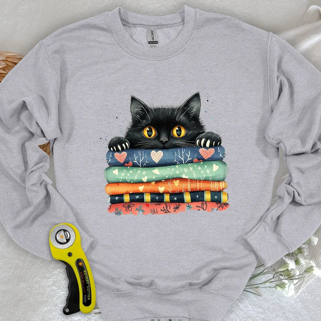 Cat On The Fabric Sweatshirt