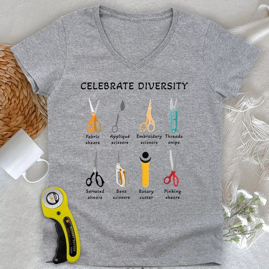 Celebrate Diversity Lady V-neck