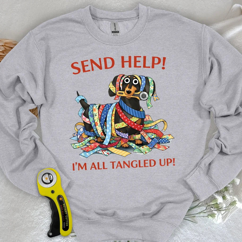 Fabric Strip Mess Sweatshirt