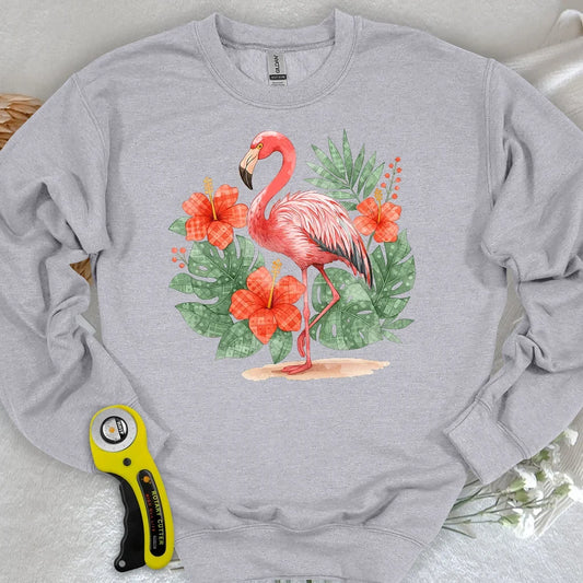 Flamingo & Floral Patchwork Sweatshirt