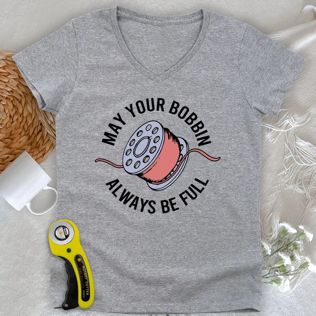 Full Bobbin Blessing Lady V-neck