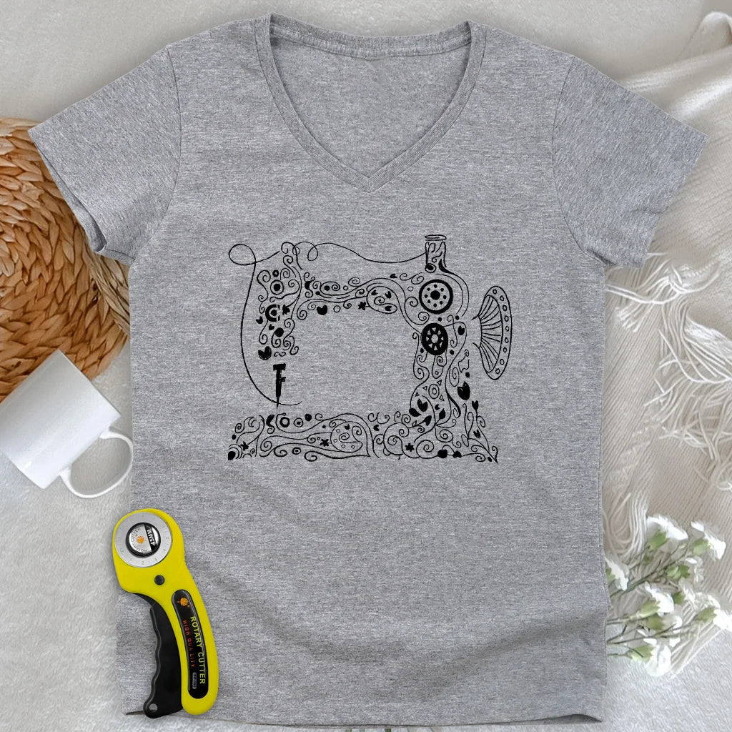 Goldwork Machine Lady V-neck