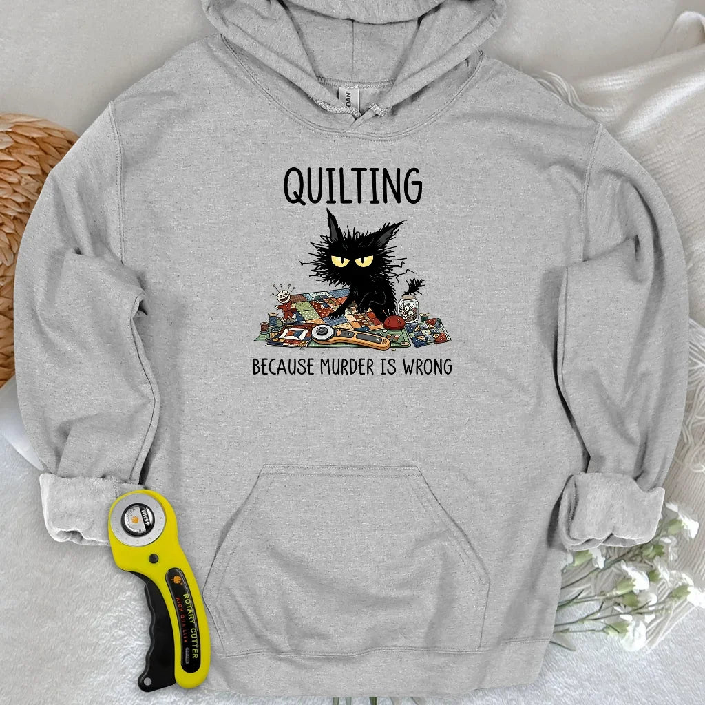 Grumpy Quilter Cat Hoodie