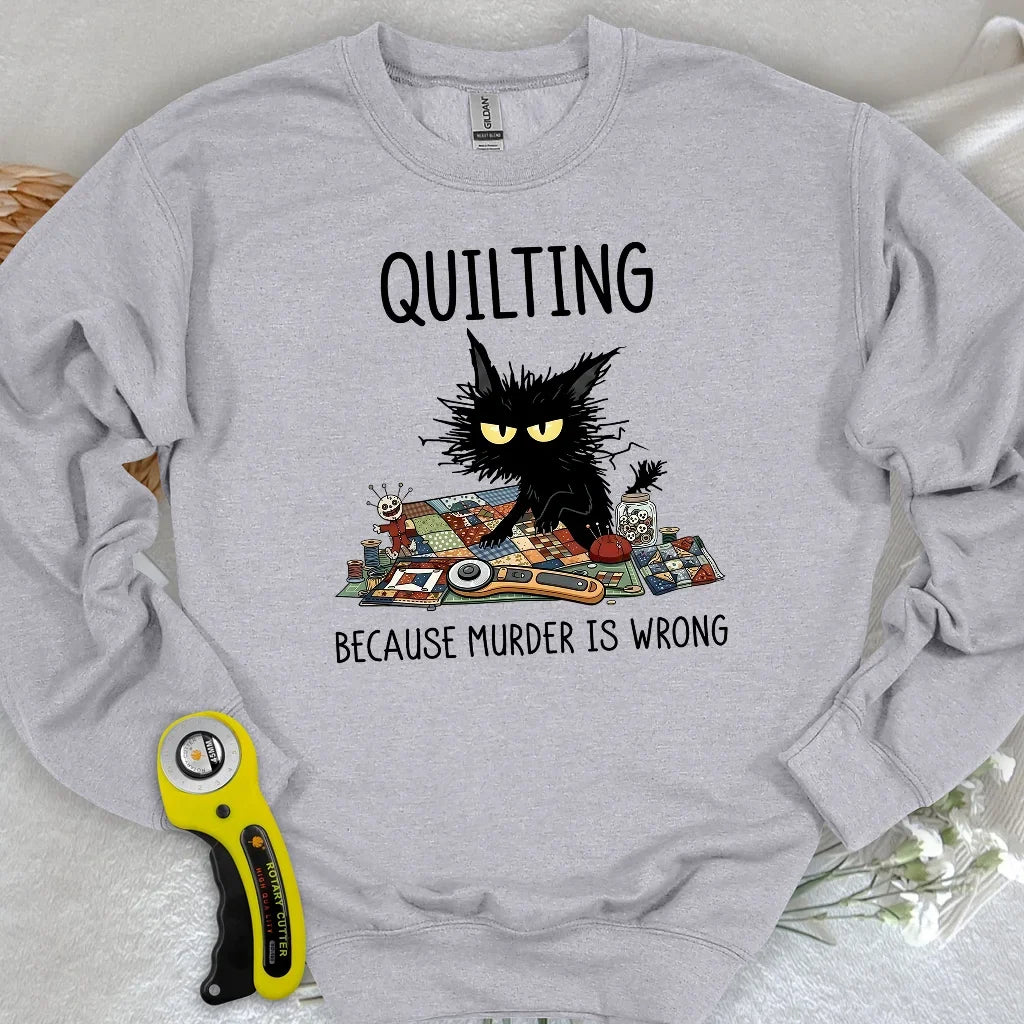 Grumpy Quilter Cat Sweatshirt