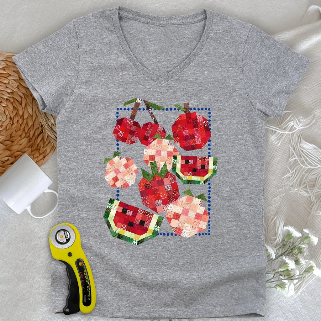 Harvest of Stitches Lady V-neck