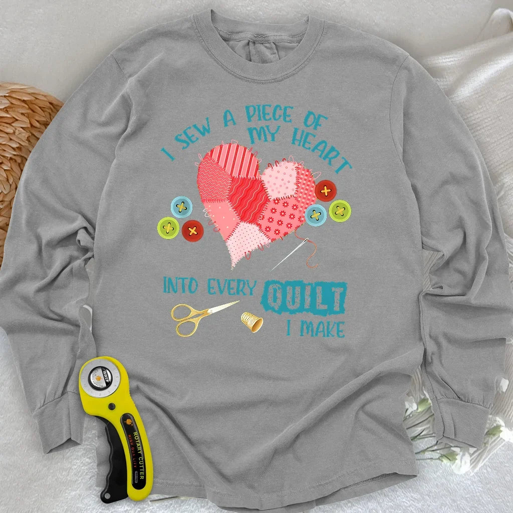 Heartstitched Quilt Love Long Sleeve T-shirt