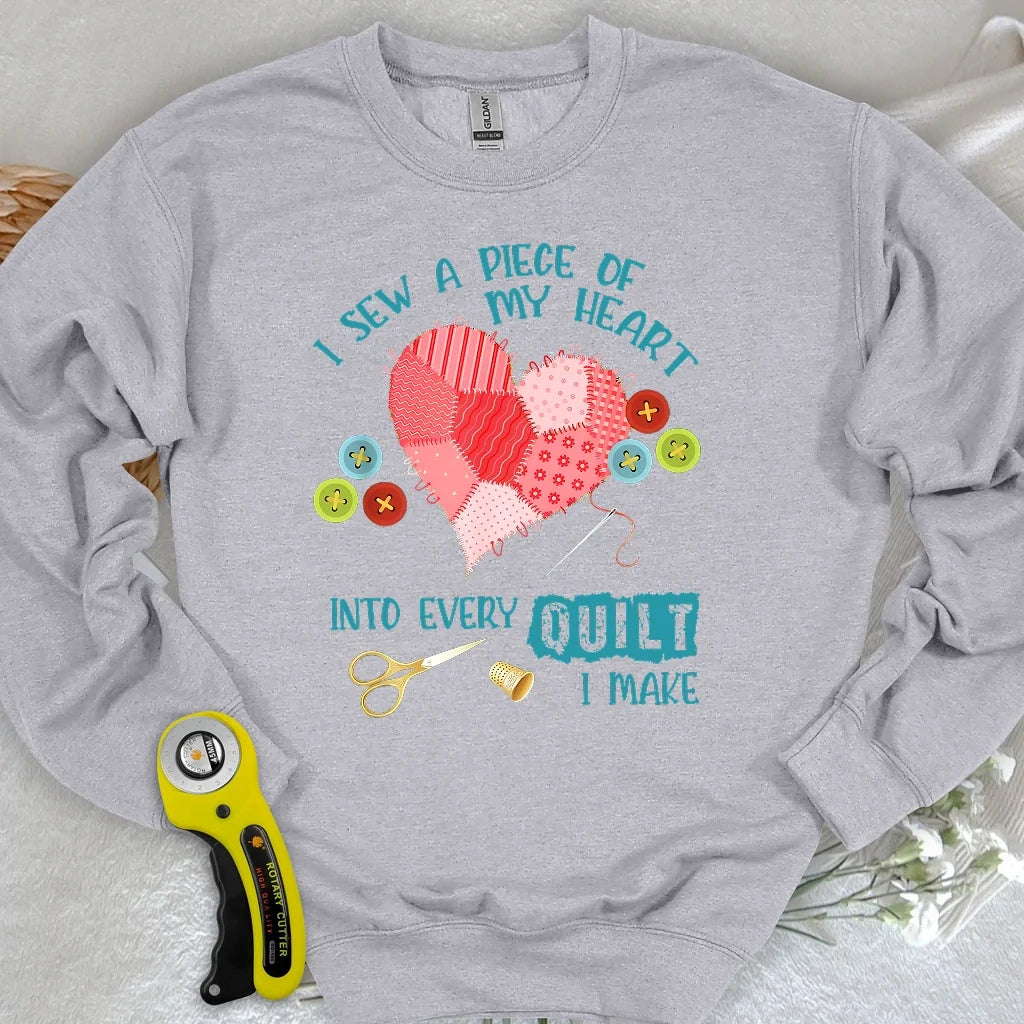 Heartstitched Quilt Love Sweatshirt