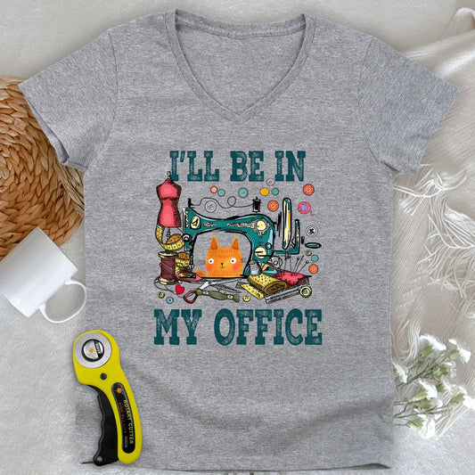I'll Be In My Office Lady V-neck